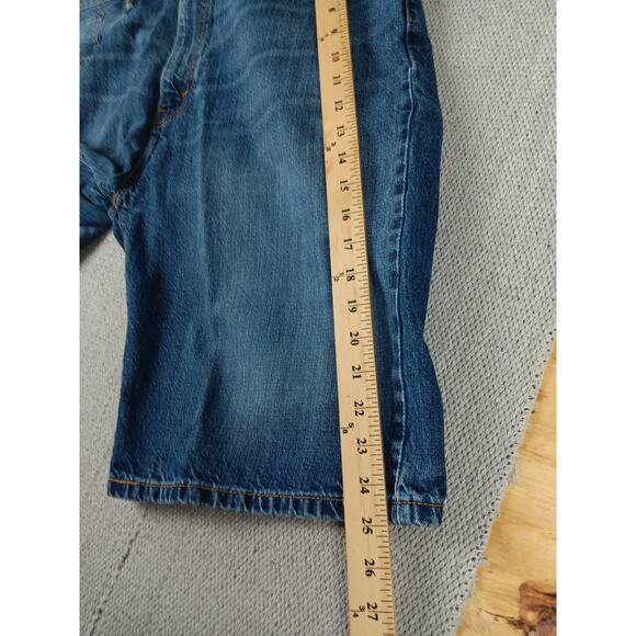 Levis 569 Denim Shorts Mens 38 Blue Wash Fade Loose Street Skate - Picture 12 of 14